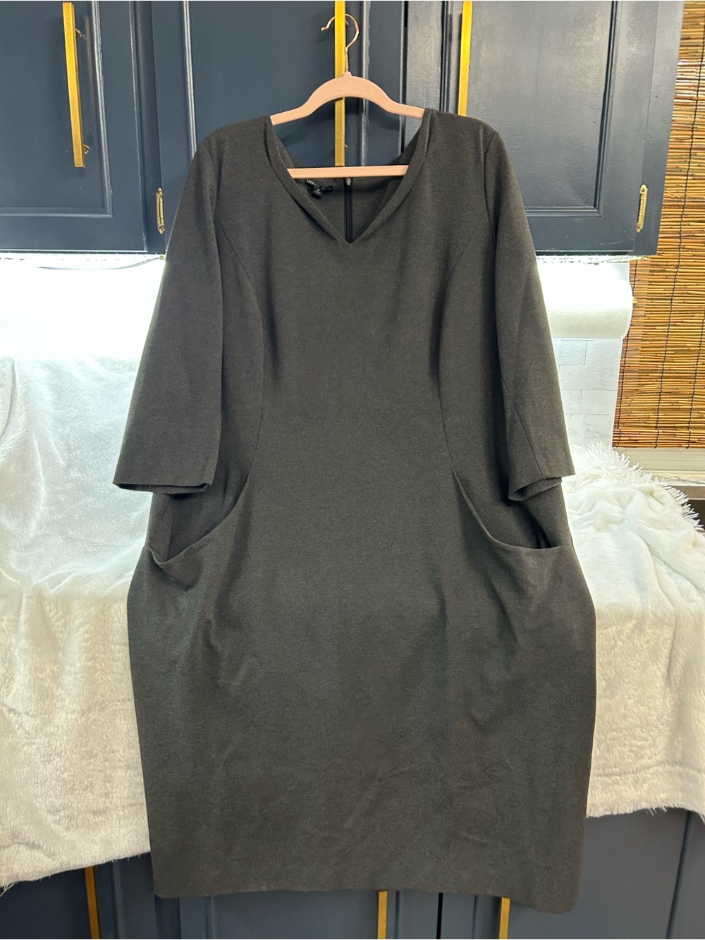 Lafayette 148 New York Charcoal Gray Dress Size 18